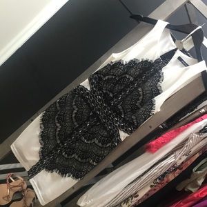 Ark & co Black Lace/White Dress